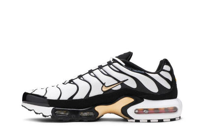 Nike Air Max Plus White Black Metallic Gold