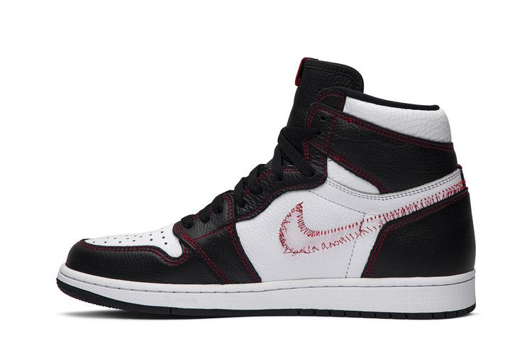 Jordan 1 Retro High Defiant White Black Gym Red