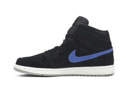 Jordan 1 Mid Multi-Color Swoosh Black