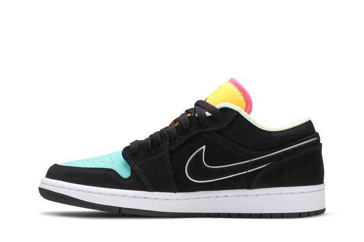 Jordan 1 Low Black Aurora Green Laser Orange
