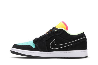 Jordan 1 Low Black Aurora Green Laser Orange