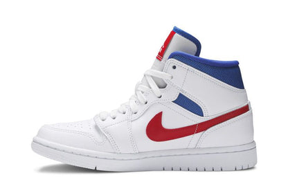 Jordan 1 Mid White Red Royal (Women's)
