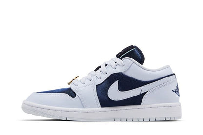 Jordan 1 Low SE Football Grey White Gym Red Midnight Navy (Women's)