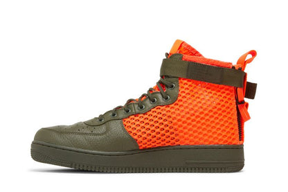 Nike SF Air Force 1 Mid Cargo Khaki Total Crimson