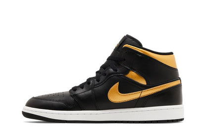 Jordan 1 Mid Black Metallic Gold