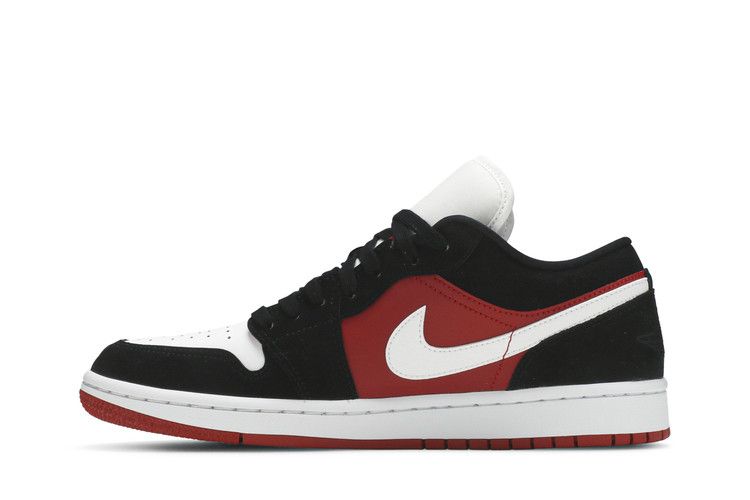 Jordan 1 Low Black White Gym Red (Women's)