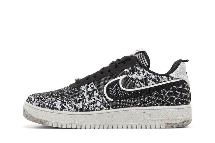 Nike Air Force 1 Low Crater Flyknit Black White Melange