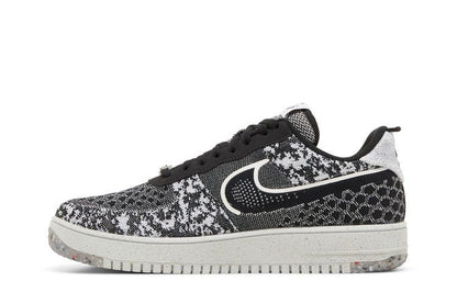 Nike Air Force 1 Low Crater Flyknit Black White Melange