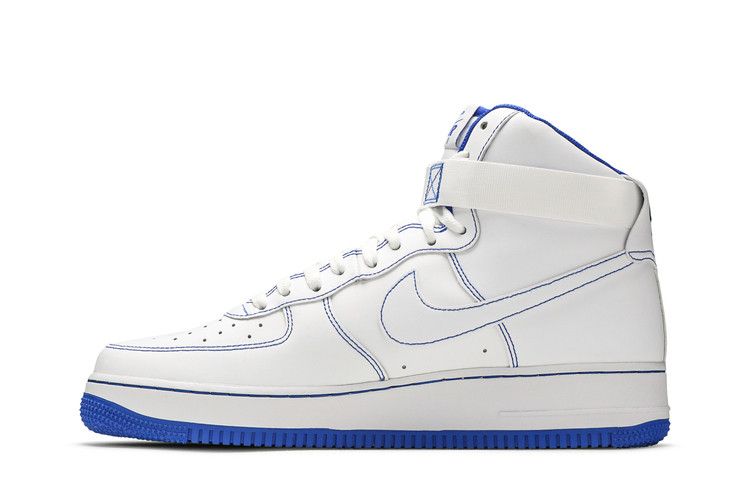 Nike Air Force 1 High White Royal Blue Contrast Stitch