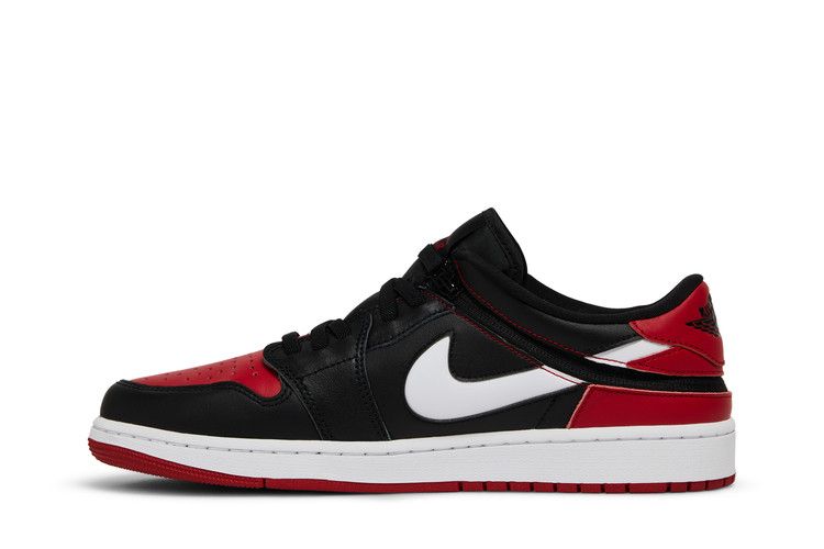 Jordan 1 Low FlyEase Black White Gym Red