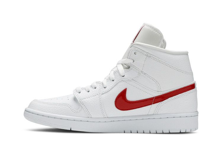 Jordan 1 Mid White University Red (Women's)