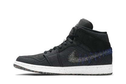 Jordan 1 Mid Crater Black