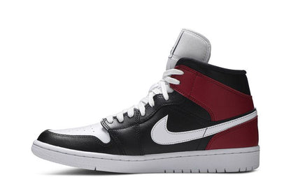 Jordan 1 Mid Black Noble Red (Women's)