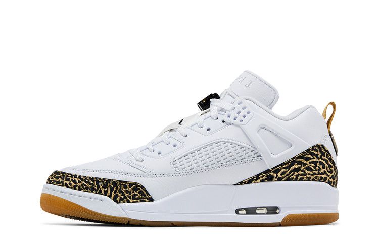 Jordan Spizike Low White Metallic Gold