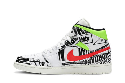Jordan 1 Mid All Over Logos