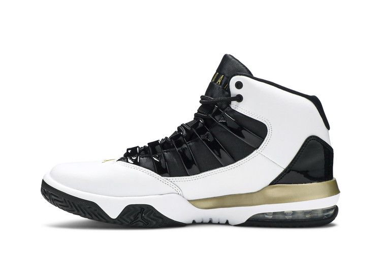 Jordan Max Aura White Metallic Gold Black