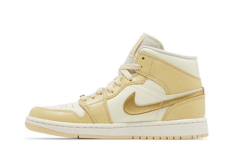 Jordan 1 Mid SE Pale Vanilla Metallic Gold (Women's)