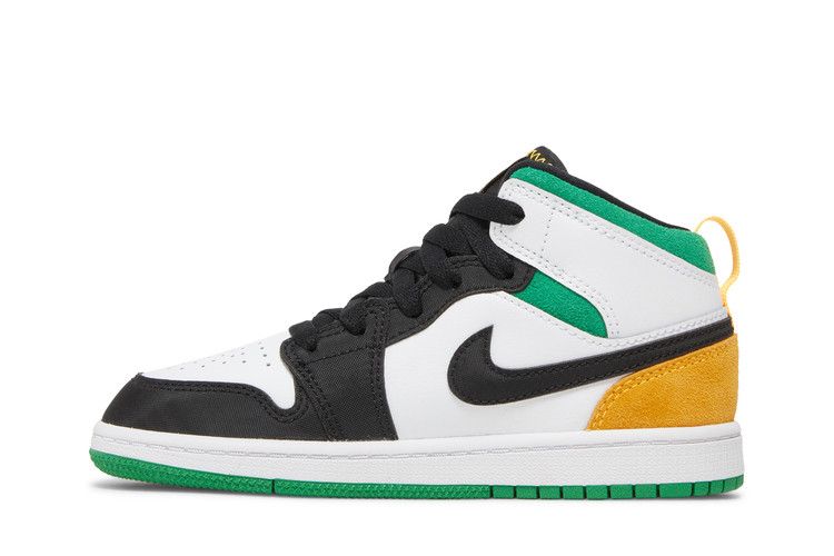 Jordan 1 Mid SE White Laser Orange Lucky Green (PS)
