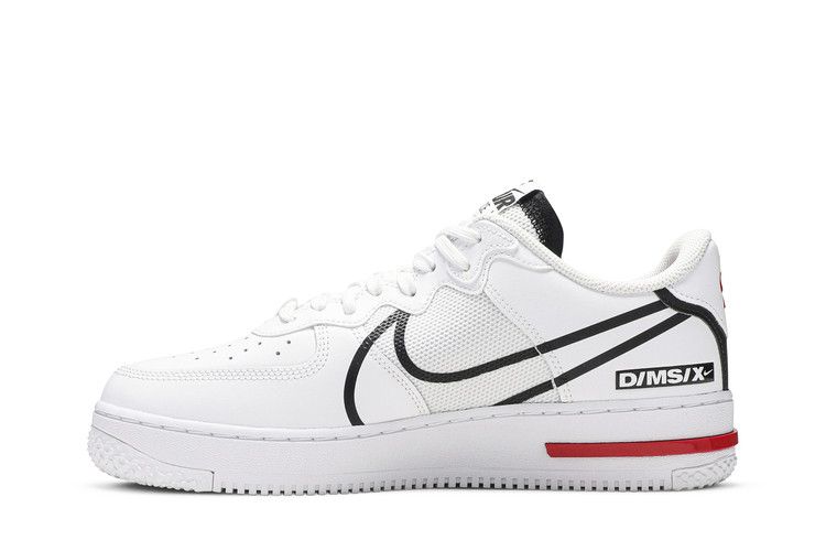 Nike Air Force 1 React White Black Red