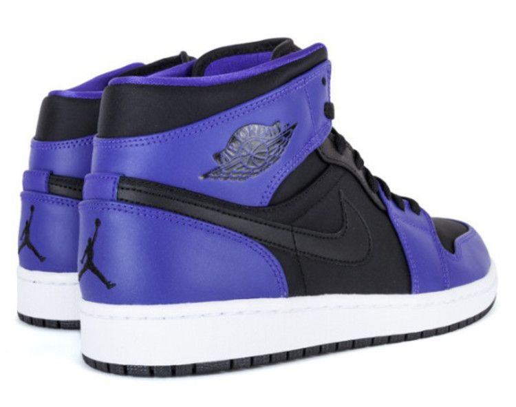 Jordan 1 Mid Black Dark Concord (2014)