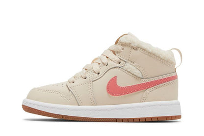 Jordan 1 Mid Utility Fleece Pearl White (PS)