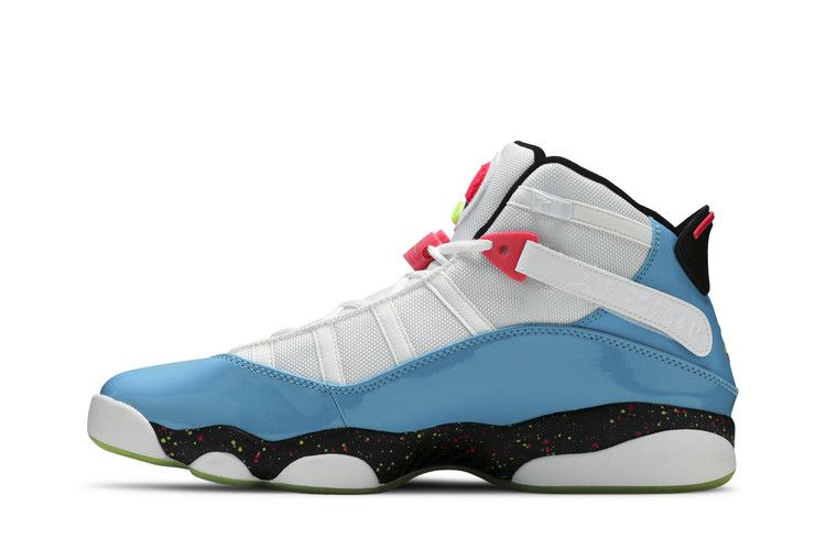 Jordan 6 Rings White Light Blue Fury Cyber