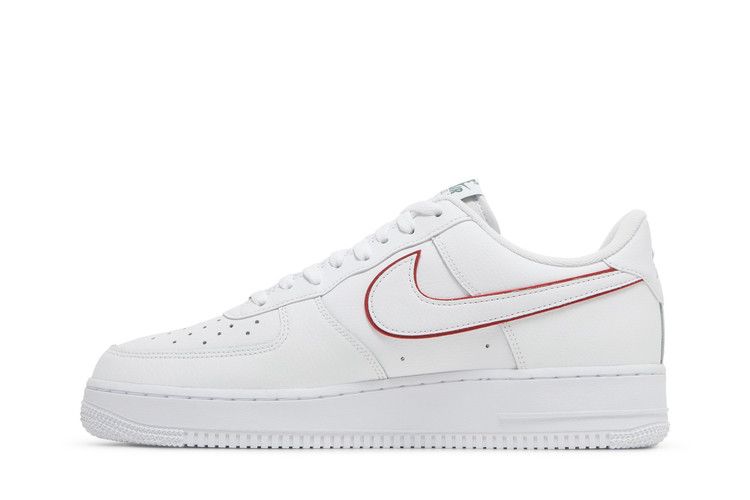 Nike Air Force 1 Low Just Do It White Noble Green Metallic Silver University Red