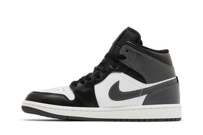 Jordan 1 Mid Black White Iron Grey