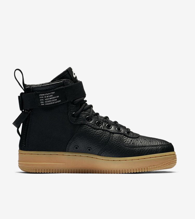 Nike SF Air Force 1 Mid Black Gum (Women's)