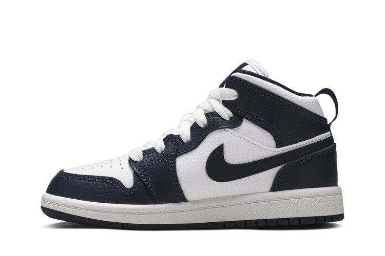 Jordan 1 Mid White Metallic Gold Obsidian (PS)