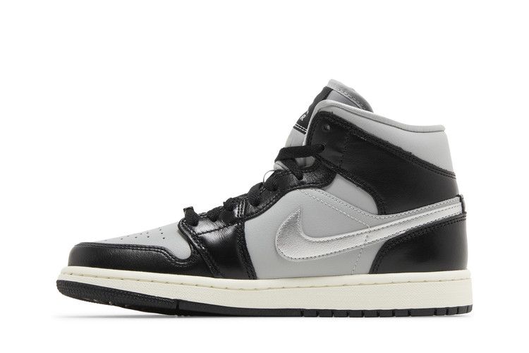 Jordan 1 Mid SE Black Metallic Silver (Women's)