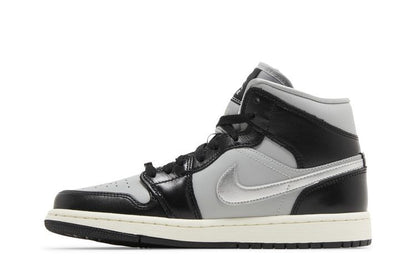 Jordan 1 Mid SE Black Metallic Silver (Women's)