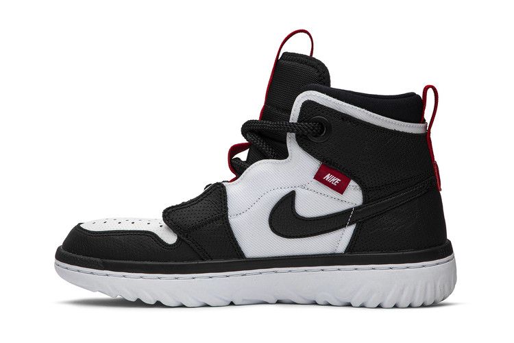 Jordan 1 High React Black White Gym Red