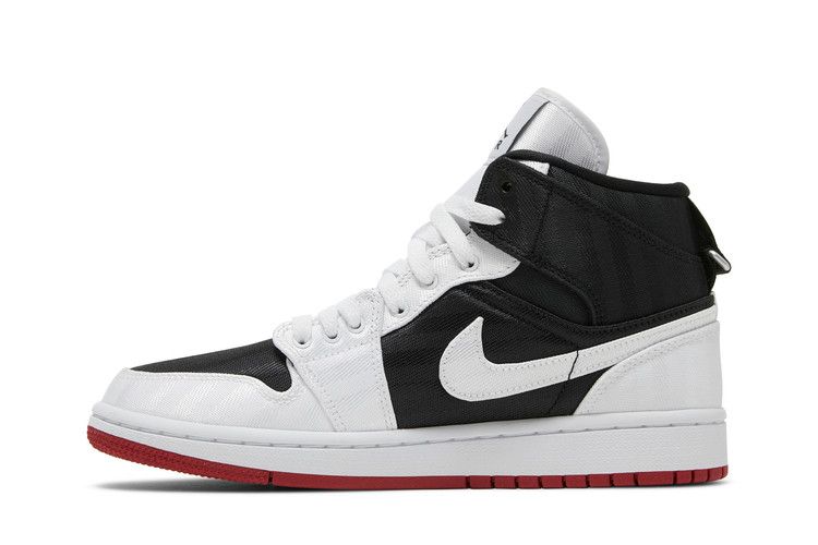 Jordan 1 Mid SE Utility Canvas White Black Gym Red (Women's)