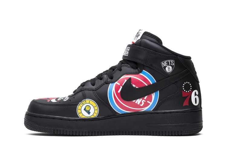 Nike Air Force 1 Mid Supreme NBA Black