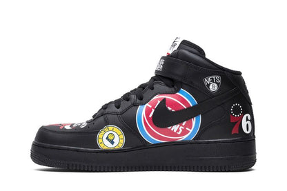 Nike Air Force 1 Mid Supreme NBA Black