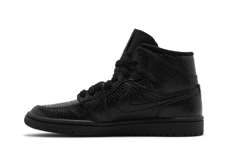 Jordan 1 Mid Black Snakeskin (Women's)