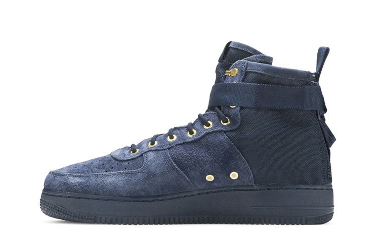 Nike SF Air Force 1 Mid Obsidian Metallic Gold