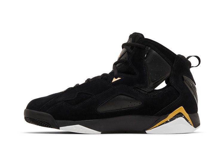 Jordan True Flight Black White Metallic Gold