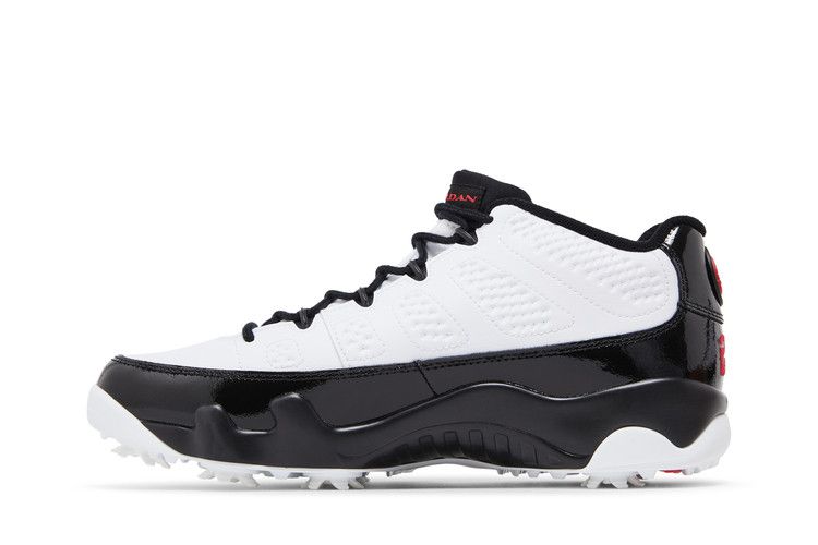 Jordan 9 Retro Low Golf White Black True Red