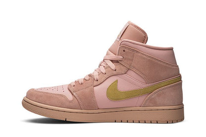 Jordan 1 Mid Coral Gold