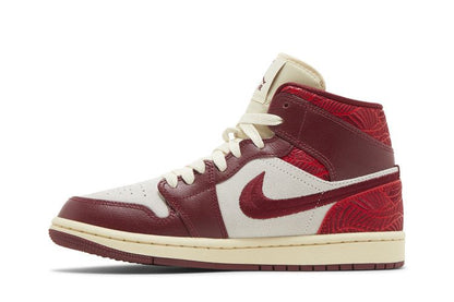 Jordan 1 Mid SE Tiki Leaf Team Red (Women's)