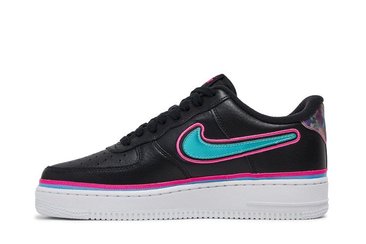 Nike Air Force 1 Low Sport NBA Black Blue Gale Laser Fuchsia