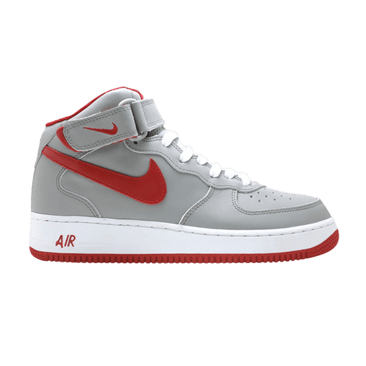 Nike Air Force 1 Mid Grey Varsity Red