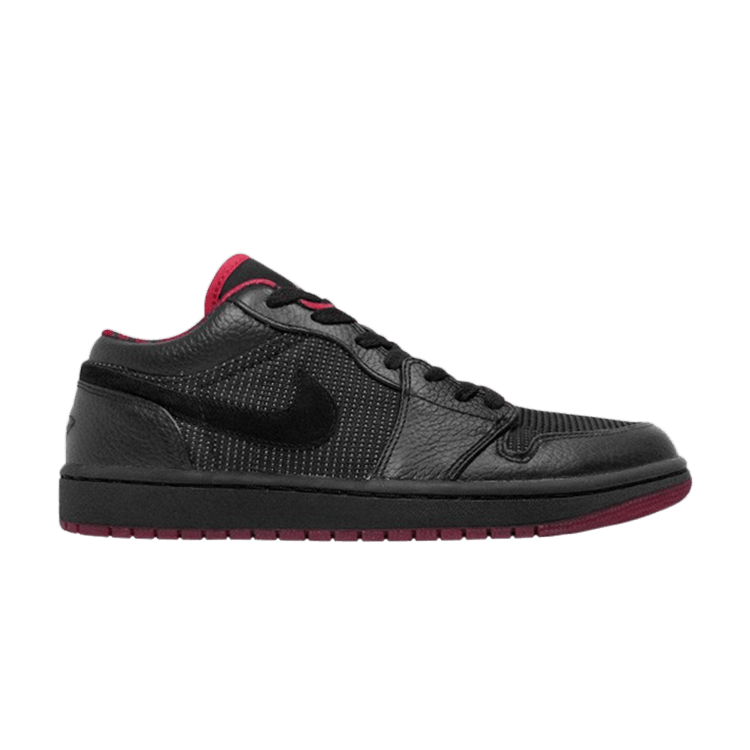 Jordan 1 Retro Low Black Metallic Silver Varsity Red