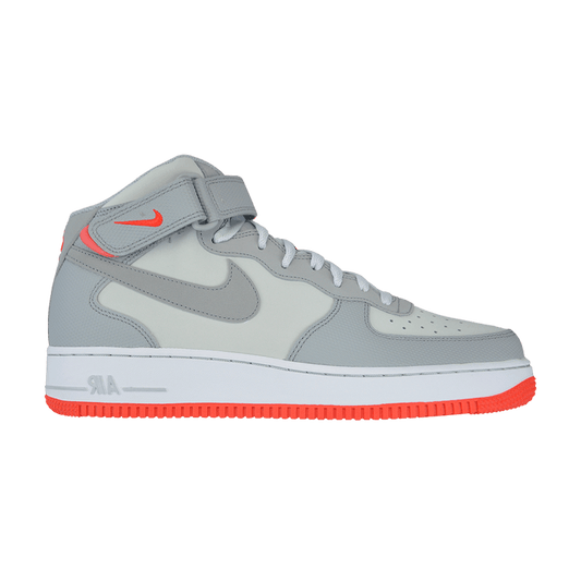 Nike Air Force 1 Mid Pure Platinum Wolf Grey Bright Crimson