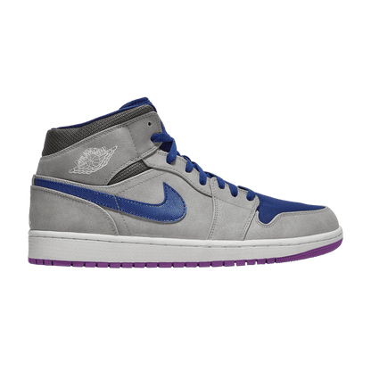 Jordan 1 Mid Matte Silver Laser Purple
