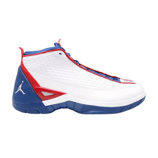 Jordan 15 SE White Blue Ribbon Red