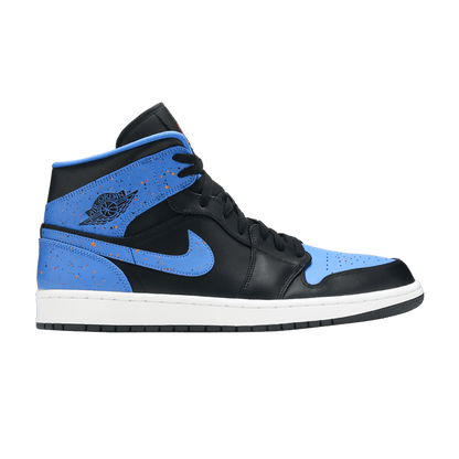Jordan 1 Mid Royal Paint Splatter