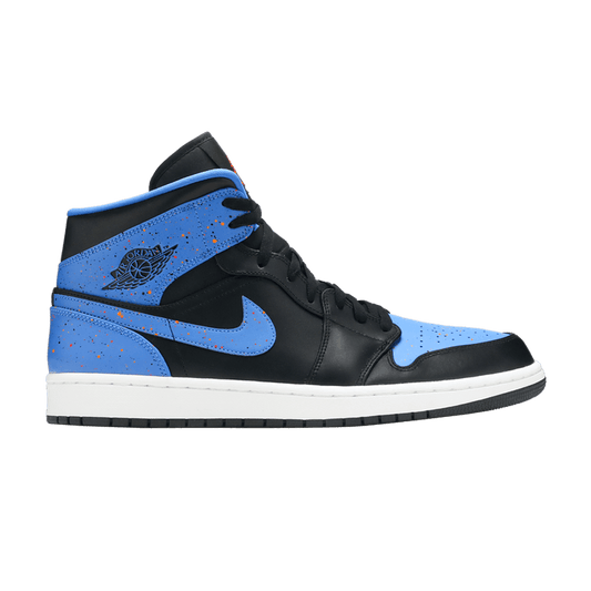 Jordan 1 Mid Royal Paint Splatter